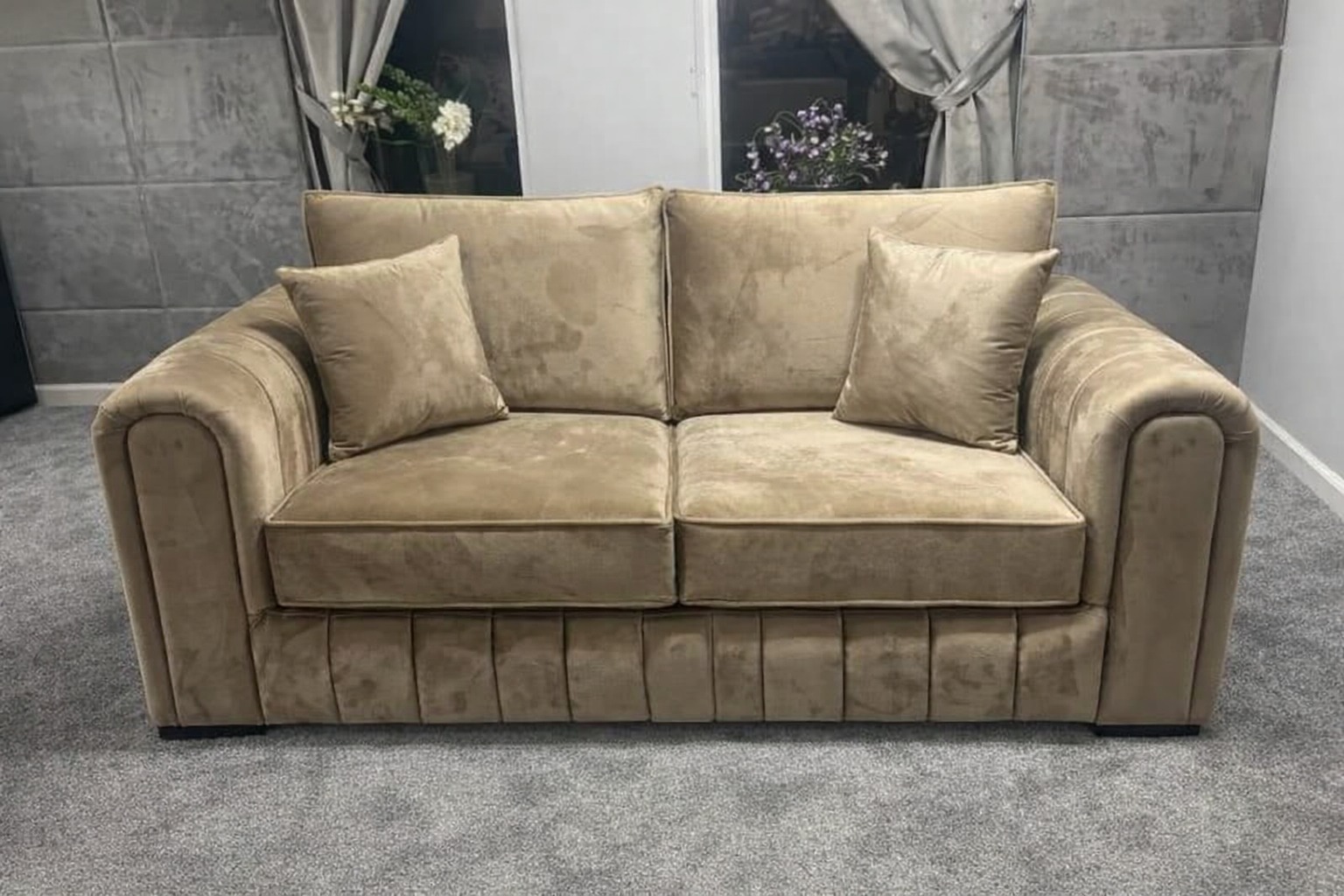 Alaska Sofa — 2 Seater Mink Velvet