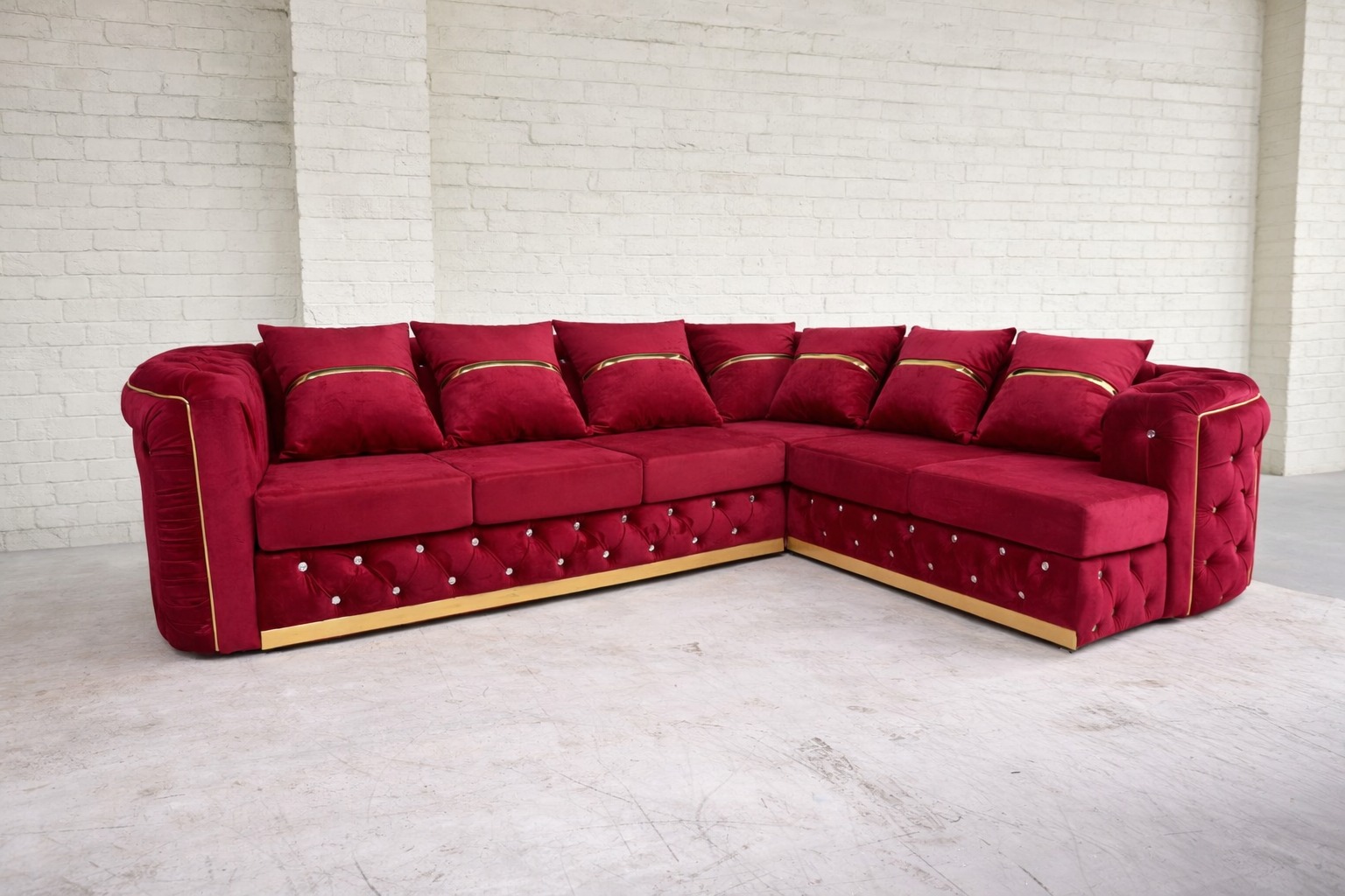 Dylan Sofa — 2C2 Corner Red Velvet