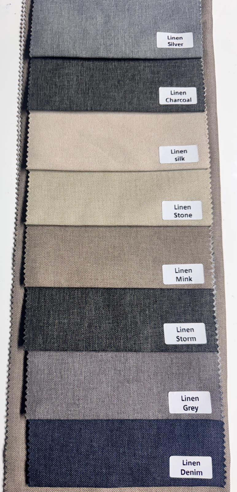 Linen fabric swatches