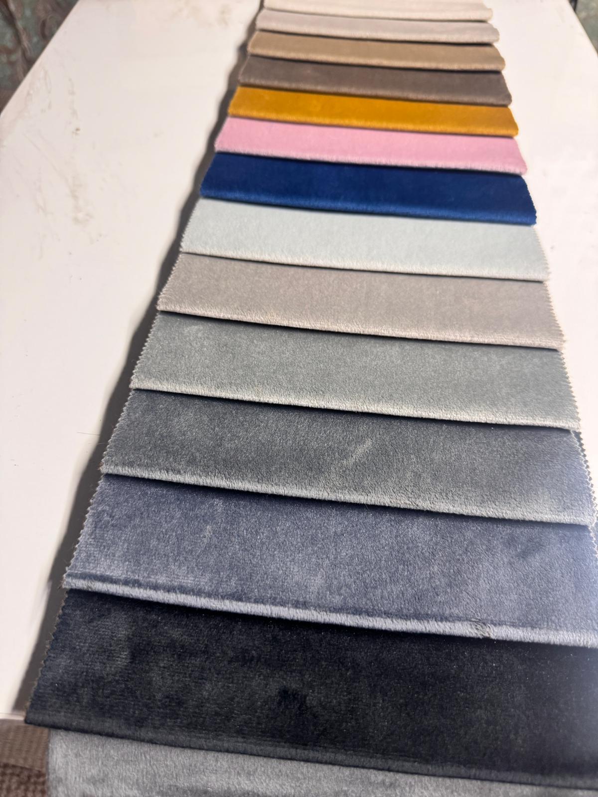 Plush Velvet fabric swatches