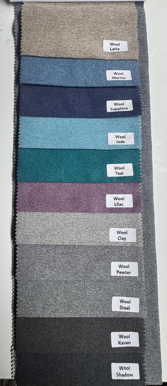 Wool fabric swatches