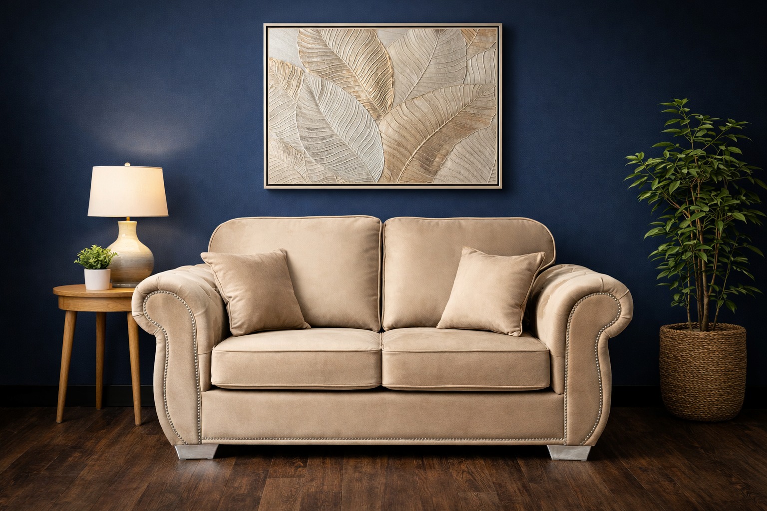 Rio Swan Chesterfield 2 Seater — Mink