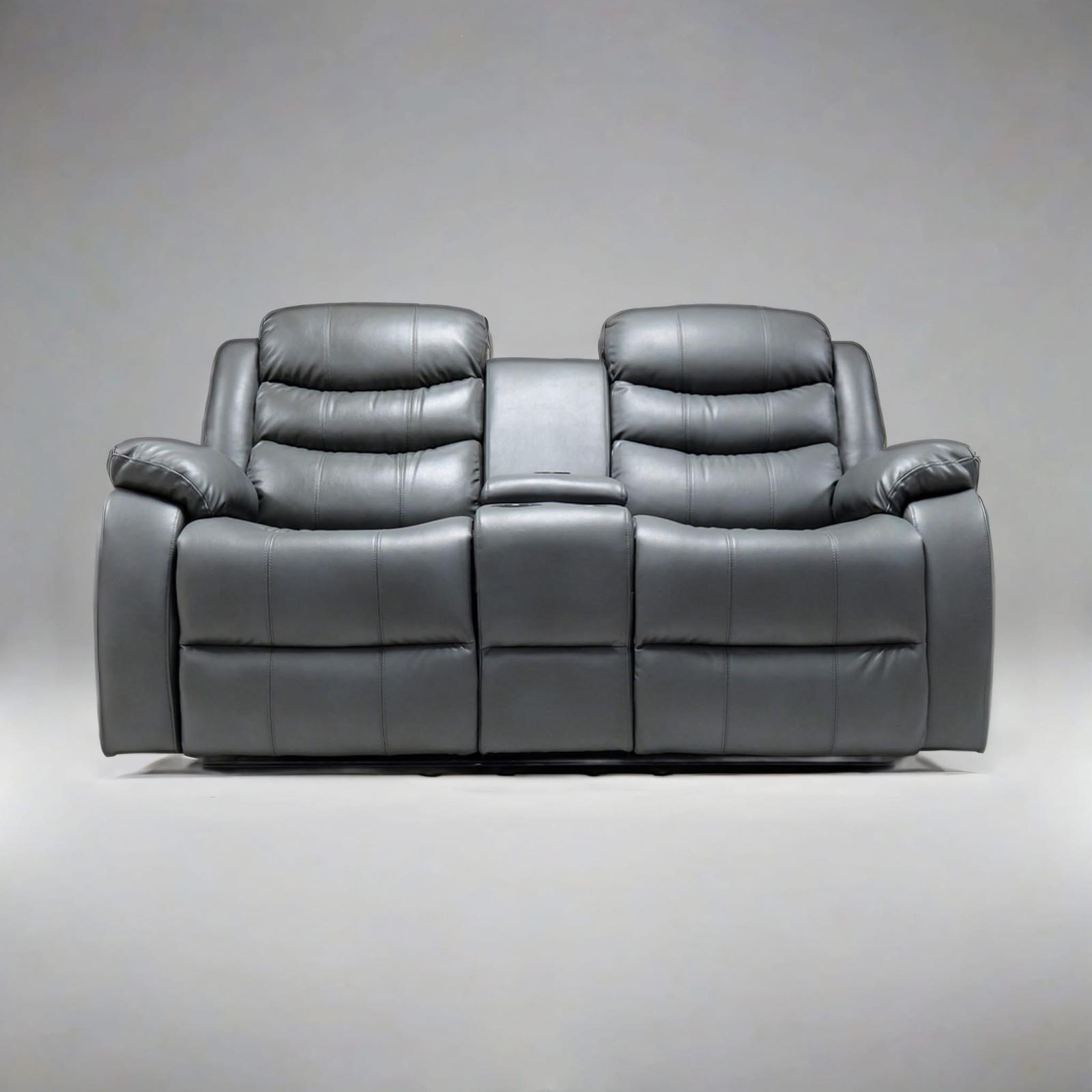 Roma Recliner 2 Seater — Grey
