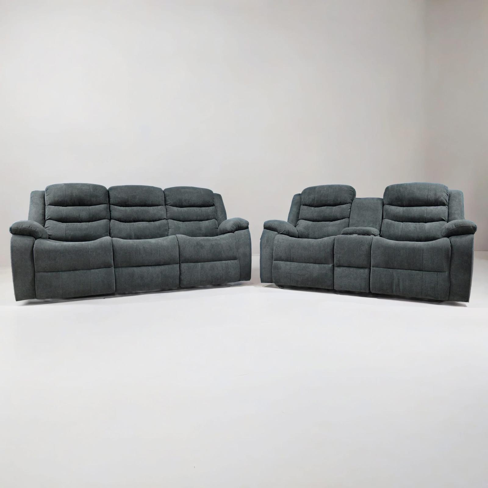 Roma Recliner 3 + 2 Set — Slate Fiber