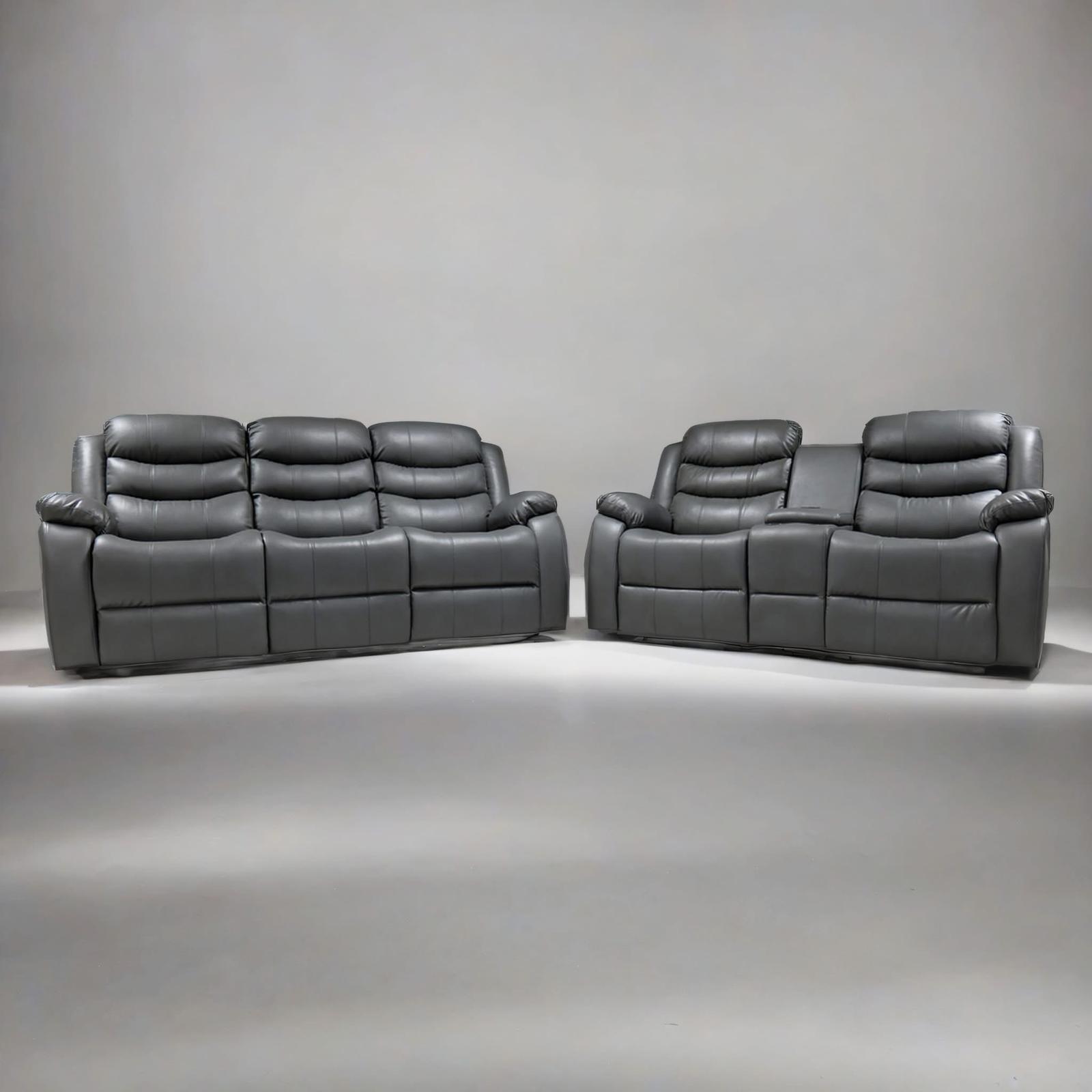 Roma Recliner 3 + 2 Set — Grey