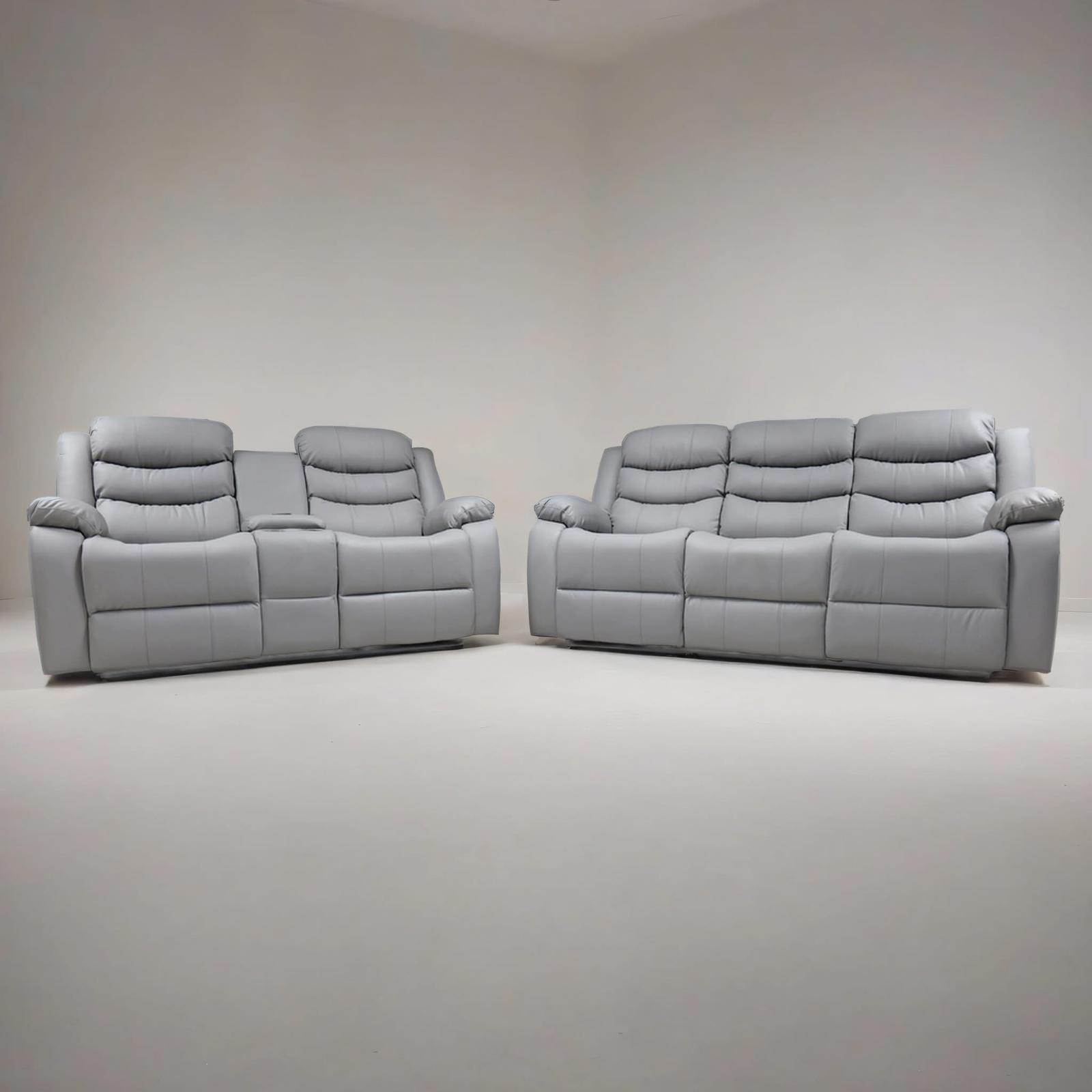 Roma Recliner 3 + 2 Set — White