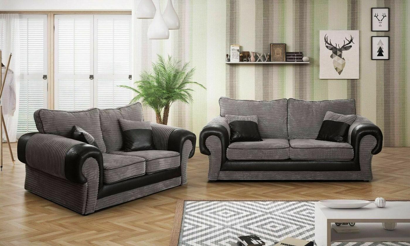 Tango 2 + 2 Seater Set — Grey Jumbo Cord