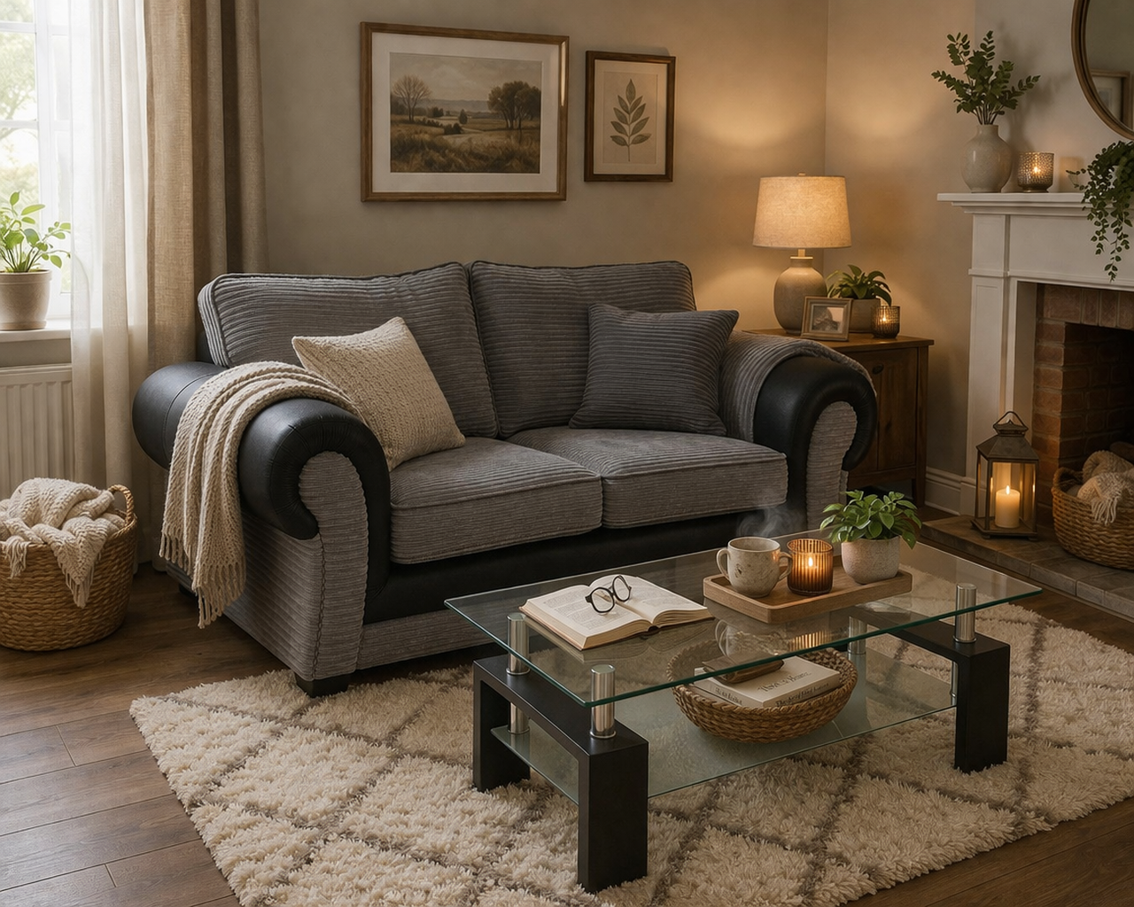 Tango 2 Seater — Grey Jumbo Cord