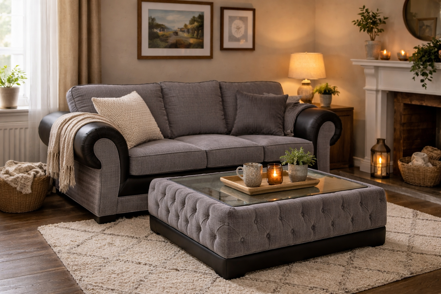 Tango 3 Seater — Grey Fabric