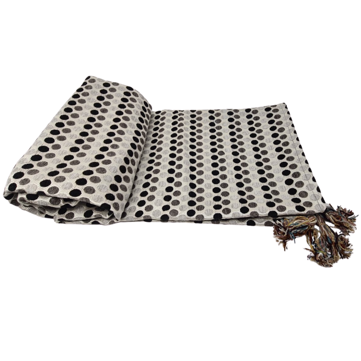 Charcoal Dot Woven Throw