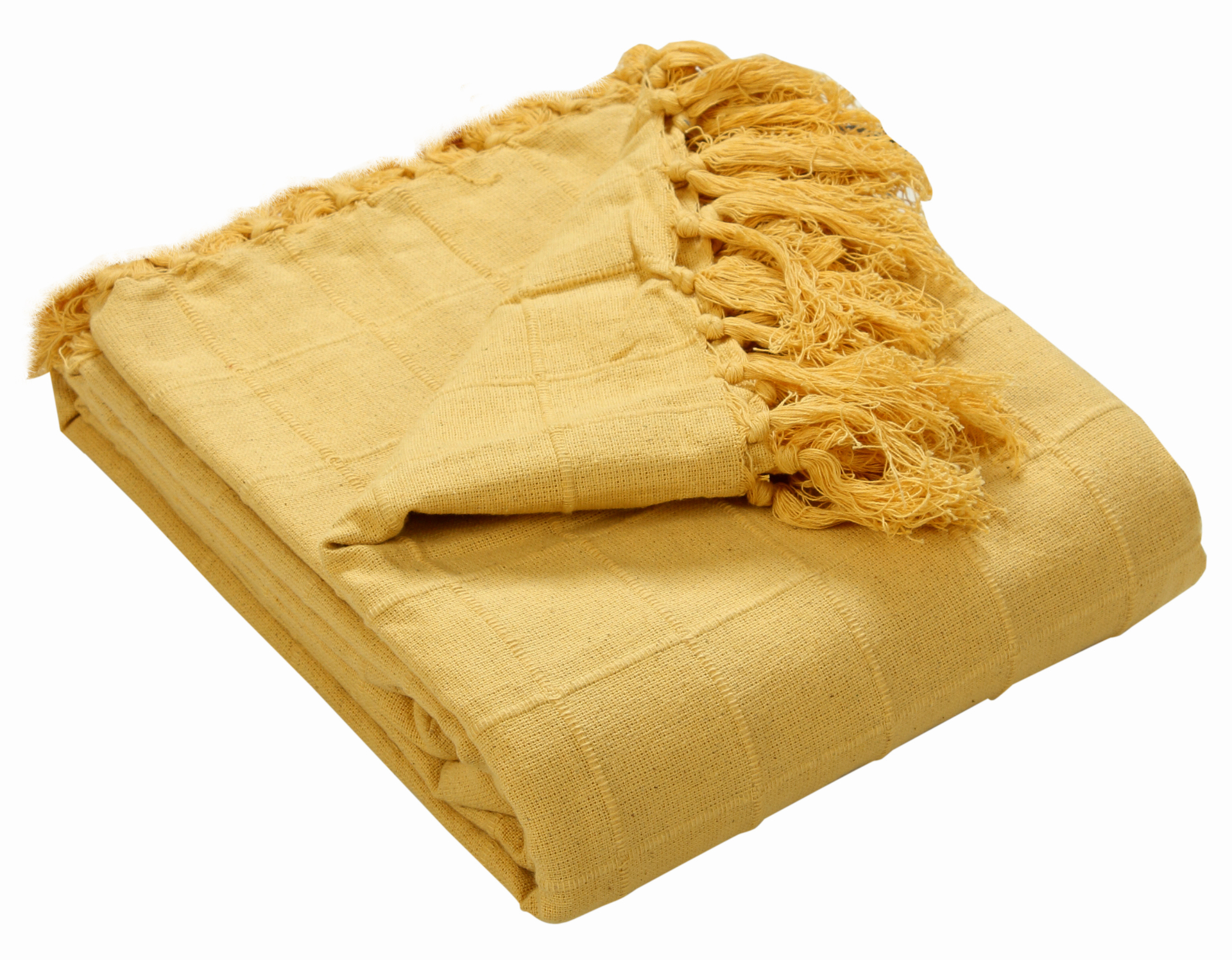 Sunflower Gold Tasselled Throw